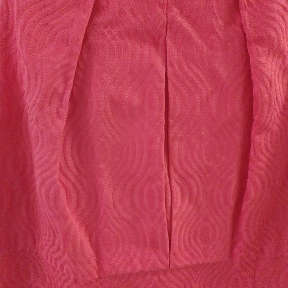 Coral Pleated Sleeveless Bodycon Midi Dress SIze S - Picture 3 of 4